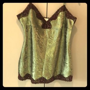 Y2K Greeb Silk Tank Top